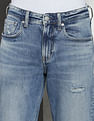 Calvin Klein 90s Straight Fit Distressed Jeans