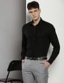 Tommy Hilfiger Solid Engineered Cotton Shirt