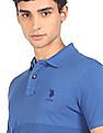 U.S. Polo Assn. Denim Co. Ribbed Collar Tonal Panel Polo Shirt
