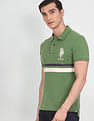 U.S. Polo Assn. Denim Co. Contrast Stripe Pique Polo Shirt