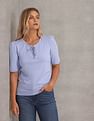 U.S. Polo Assn. Women Puff Sleeve Criss Cross Neckline Top