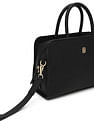 Tommy Hilfiger Solid Black PU Hand Bag