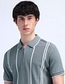Flying Machine Vertical Striped Regular Polo Shirt