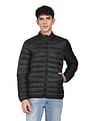 Flying Machine High Neck Solid Quilted Jacket