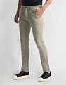 Arrow Sports Cotton Linen Mid Rise Trousers