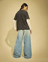 Flying Machine Women High Rise Ultra Wide Leg Jeans