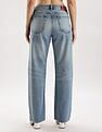 Calvin Klein Jeans Mid-Wash Straight-Fit High Rise Jeans