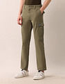 U.S. Polo Assn. Denim Co. Mid Rise Straight Fit Textured Cargos
