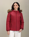 U.S. Polo Assn. Women Solid Hooded Puffer Jacket
