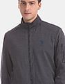 U.S. Polo Assn. Navy And Charcoal Reversible Bomber Jacket