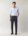 Arrow Mid Rise Smart Flex Dobby Trousers