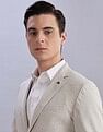 Tommy Hilfiger Self-Design Regular-Fit Viscose Single Breasted Blazer