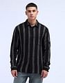 Flying Machine Vertical Striped Cotton Shirt