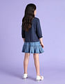 U.S. Polo Assn. Kids Girls Denim Perter Pan Collar Top