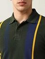 Arrow Sport Vertical Striped Pure Cotton Polo Shirt