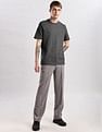 Calvin Klein Jeans Mens Black Self-design T-Shirts