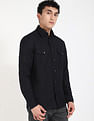 Tommy Hilfiger Solid Regular Fit Plain Woven Shirt