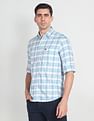 Arrow Sports Cutaway Collar Plaid Check Shirt