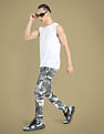 Flying Machine Slim Tapered Fit Camouflage Print Trousers