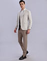 Tommy Hilfiger Self-Design Regular-Fit Polyester Single Breasted Blazer