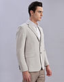 Tommy Hilfiger Self-Design Regular-Fit Polyester Single Breasted Blazer