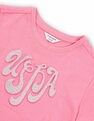 U.S. Polo Assn. Kids Girls Brand Printed Elasticized T-Shirt