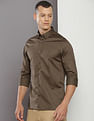 Tommy Hilfiger Slim Fit Sateen Solid Shirt