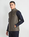 Flying Machine High Neck Sleeveless Reversible Jacket