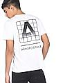 Aeropostale Men White Crew Neck Brand Print T-Shirt