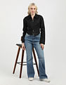 Calvin Klein Jeans Zipped Cotton Long Sleeve Top