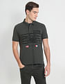 U.S. Polo Assn. Denim Co. Typographic Print Pique Polo Shirt