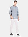 Flying Machine Vertical Stripe Cotton Linen Shirt