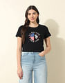 U.S. Polo Assn. Women Regular Fit Brand Printed T-Shirt