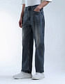 Flying Machine Cobain Loose Fit Whiskered Jeans