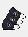 U.S. Polo Assn. Unisex Adults Navy Triple Layer Anti Bacterial Reusable Outdoor Face Masks - Pack Of 3