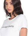 Calvin Klein Jeans Women Assorted Pure Cotton Slim Fit T-Shirt - Pack Of 2