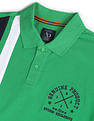 AD by Arvind Cotton Vertical Stripe Polo Shirt