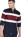 Tommy Hilfiger Men Navy Monogram Blocking Regular Fit Casual Shirt