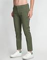 Flying Machine Twill Geometric Print Trousers