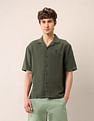 U.S. Polo Assn. Denim Co. Solid Relaxed Fit Cuban Shirt