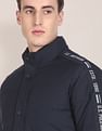 U.S. Polo Assn. High Neck Brand Print Quilted Jacket
