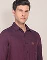 U.S. Polo Assn. Cross Dyed Linen Solid Shirt