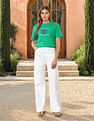 U.S. Polo Assn. Women Boxy Fit Brand Printed T-Shirt