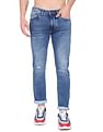 Flying Machine Mid Rise Lightly Distressed Stone Wash Jeans