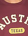 Aeropostale Men Burgundy Round Neck Graphic Print Sweatshirt