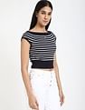 Tommy Hilfiger Slim-Fit Cotton Boat Neck Crop Top