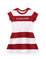 U.S. Polo Assn. Kids Girls Horizontal Stripe Dress
