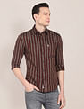 U.S. Polo Assn. Cutaway Collar Vertical Stripe Casual Shirt