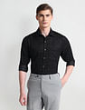 Arrow Patterned Dobby Cotton Shirt