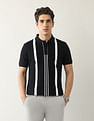 Arrow Sport Pure Cotton Vertical Striped Polo Shirt